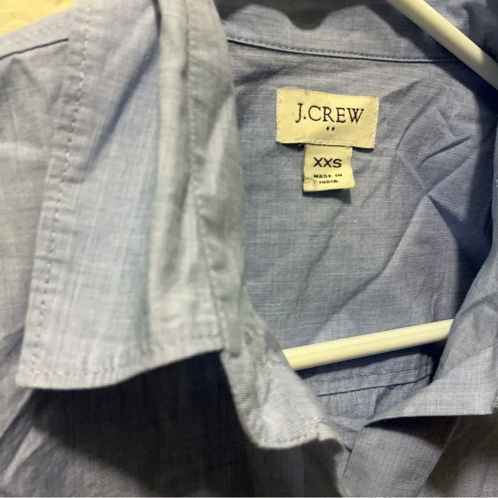 J. Crew Blue Button Down Shirt size XXS